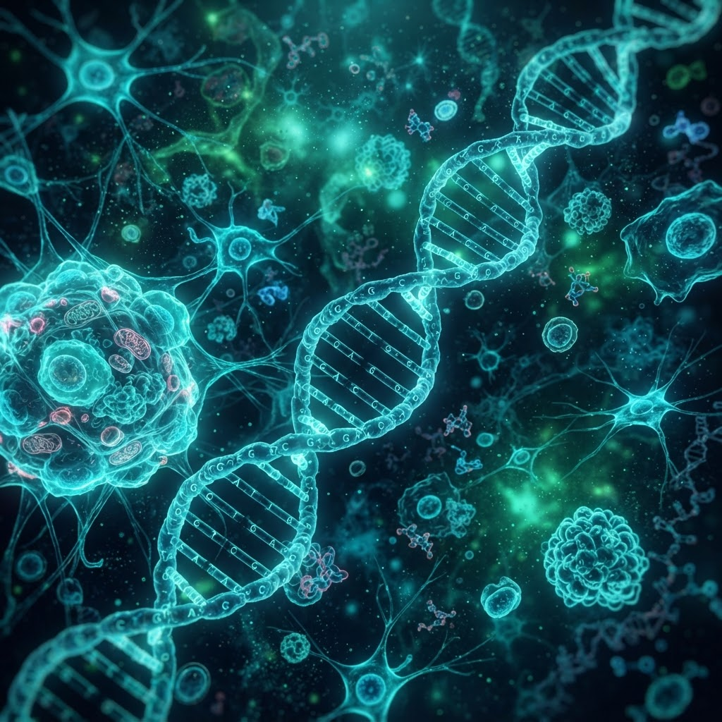 Bioluminescent molecular biology structures